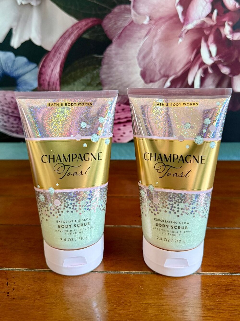 NEW 2-Pc CHAMPAGNE TOAST Body Scrub Full Size Bath & Body Works